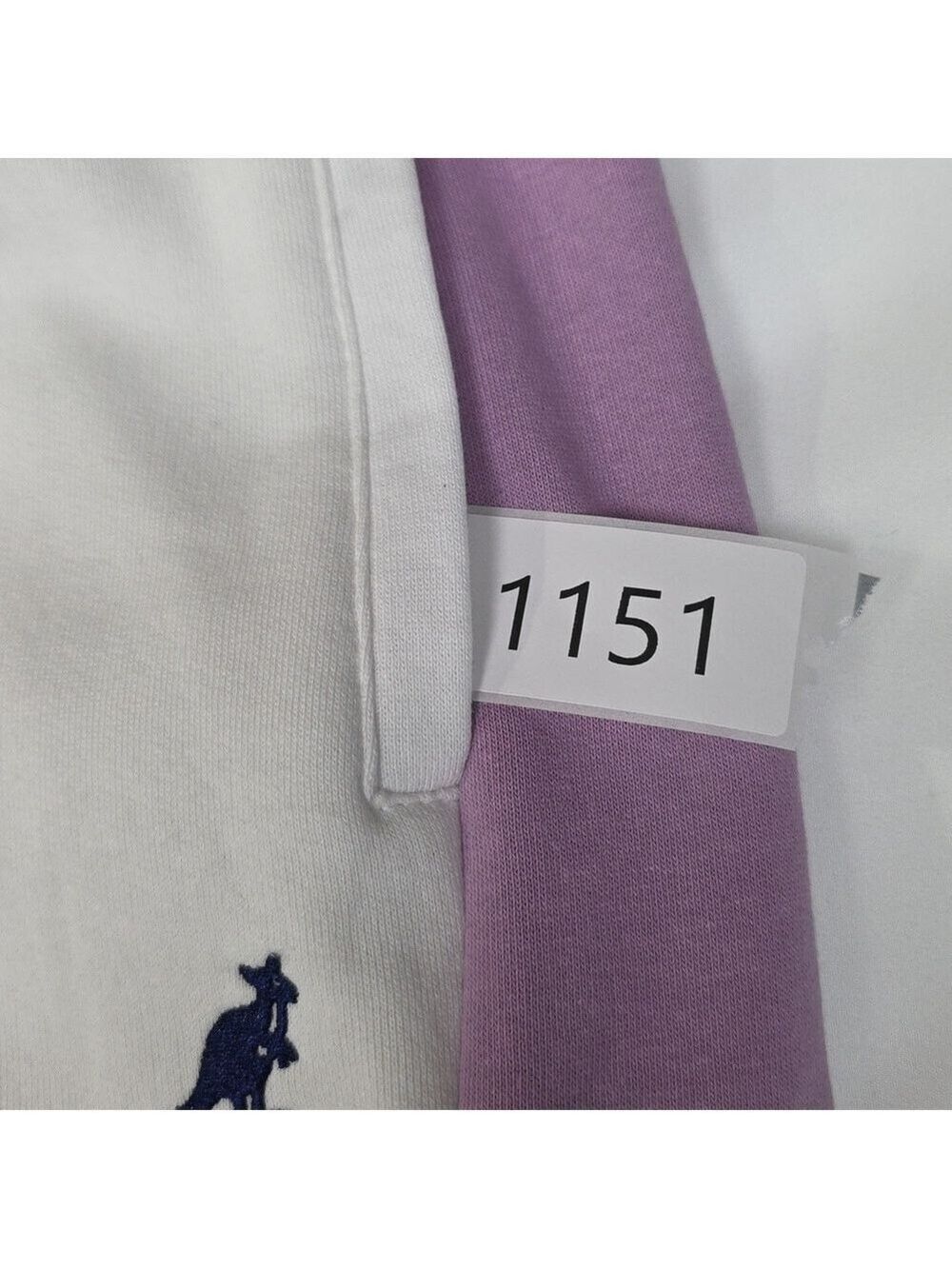 Kangol White and Purple Joggers with Green Accents Dirt At Bottom - Picture 8 of 10
